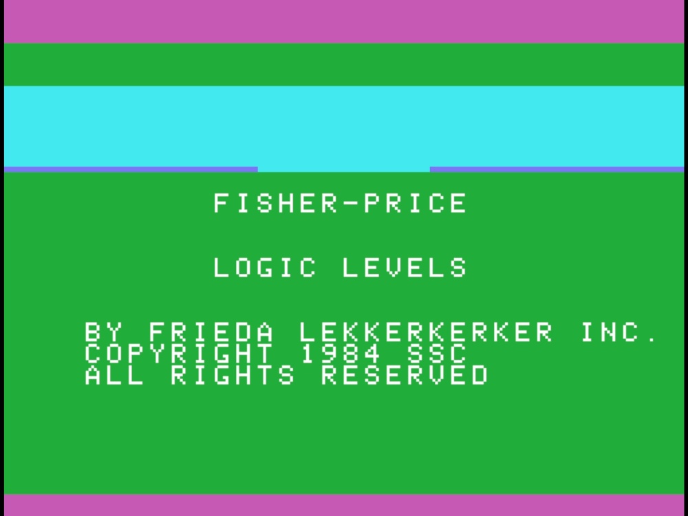 Title Screen of Logic Levels for Colecovision